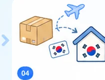 일본에서 상품을 포장해 한국으로 배송하는 캐릭터